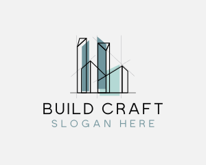 Skyscraper Building Architectural logo design