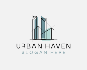 Skyscraper Building Architectural logo design