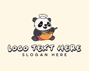 Touque - Cartoon Chef Panda logo design