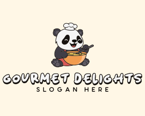 Cartoon Chef Panda logo design