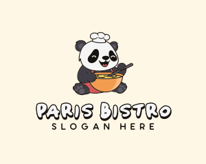 Cartoon Chef Panda logo design