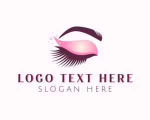 Lashes - Eye Glam Makeup logo design