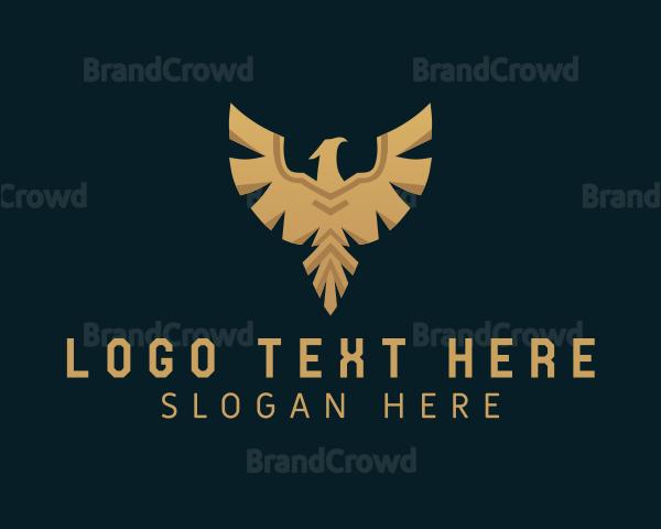 Premium Gold Phoenix Logo