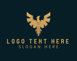 Gold - Premium Gold Phoenix logo design