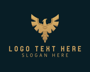 Premium Gold Phoenix Logo