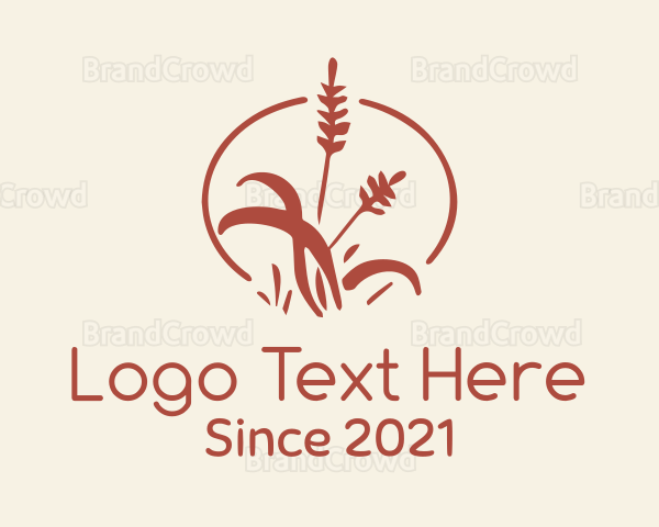 Autumn Garden Grass Logo