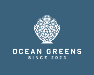 Seaweed - Ocean Coral Shell logo design