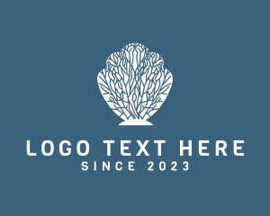 Coral Reef - Ocean Coral Shell logo design