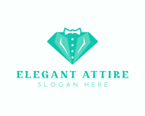 Custom Suit Bow Tie logo design