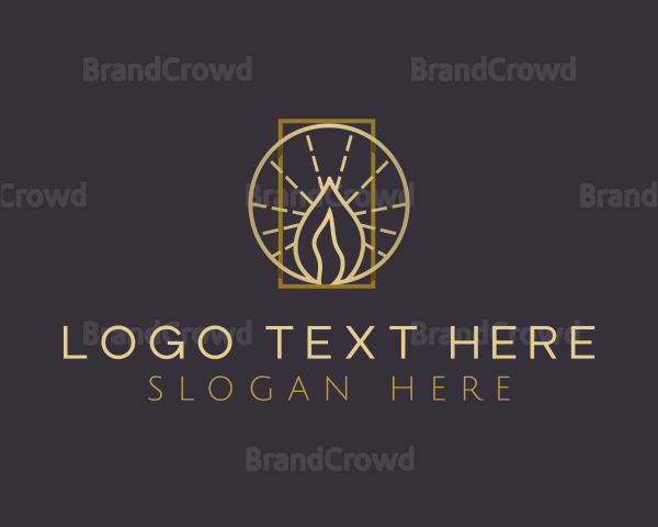 Premium Candle Flame Logo