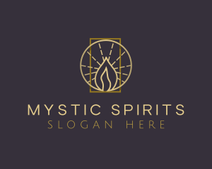 Premium Candle Flame logo design