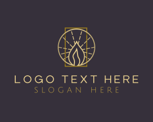 Religion - Premium Candle Flame logo design