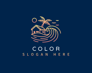 Island - Beach Resort Vacation logo design