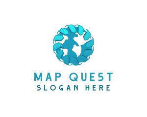 Professional Globe Map logo design