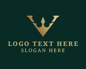 Letter V - Luxury Boutique Crown logo design