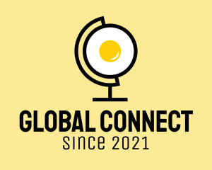 Fried Egg Globe  logo design