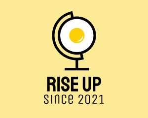 Fried Egg Globe  logo design