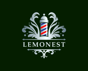 Ornate Barbershop Grooming Logo