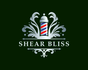 Ornate Barbershop Grooming logo design