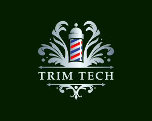 Ornate Barbershop Grooming logo design