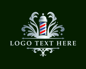 Antique - Ornate Barbershop Grooming logo design