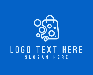 Clean - Bubbly Shopping Bag logo design