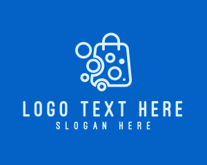 Cleaning - Bubbly Shopping Bag logo design