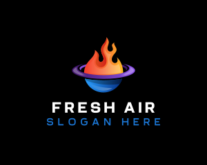 Heat Cool Ventilation logo design