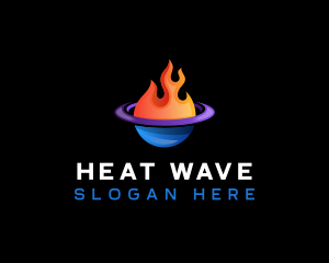 Heat - Heat Cool Ventilation logo design