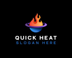 Heat Cool Ventilation logo design