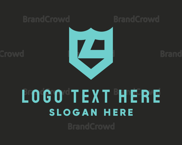 Simple Shield Crest Letter L Logo