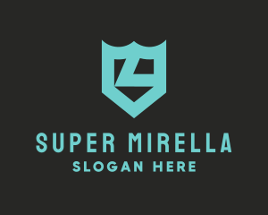 Simple Shield Crest Letter L Logo