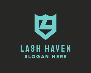 Simple Shield Crest Letter L logo design