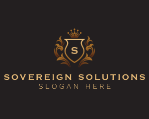 Sovereign - Shield Crown Crest logo design