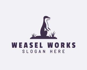 Weasel Zoo Animal logo design