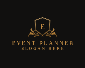Gold Wreath Wedding Planner  logo design