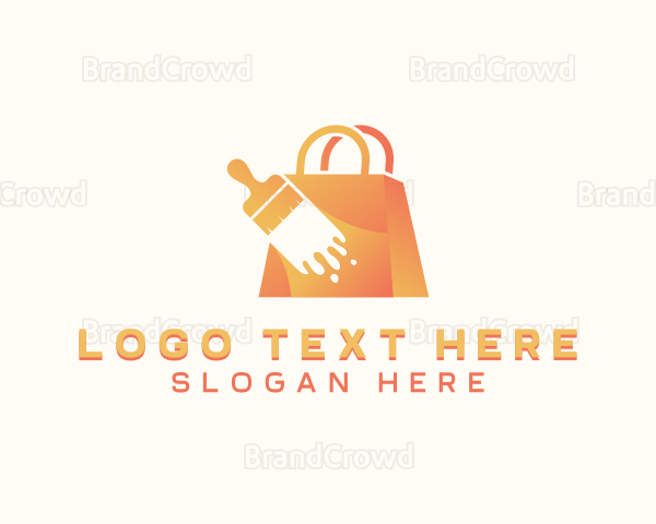 Paintbrush Shopping Bag Logo