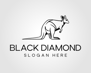 Minimalist Outback Kangaroo logo design