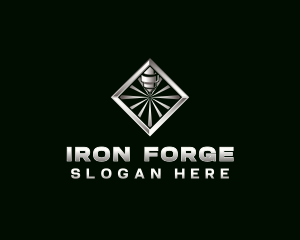 CNC Metal Industrial Cutting logo design