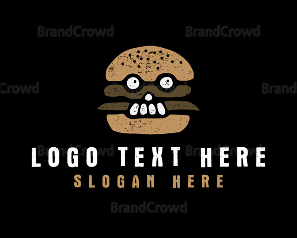 Burger Skull Restaurant Logo