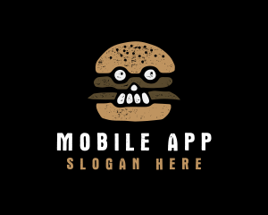 Bread - Burger Skull Restaurant logo design