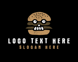 Burger Skull Restaurant Logo