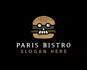 Burger Skull Restaurant logo design