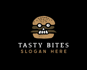 Burger Skull Restaurant logo design