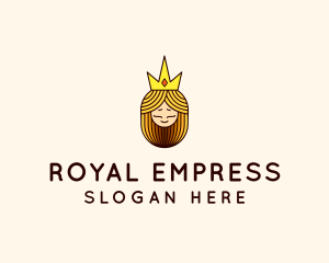 Empress - Medieval Queen Head logo design
