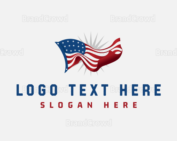 America Flag Veteran Logo