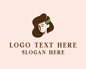 Pretty - Brunette Beauty Goddess logo design