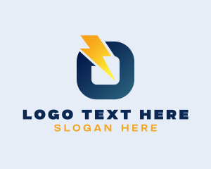 Flash - Lightning Power Letter O logo design