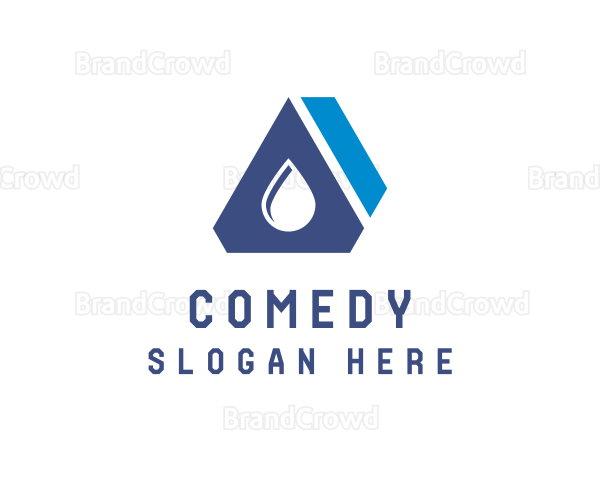 Modern Triangle Droplet Letter A Logo