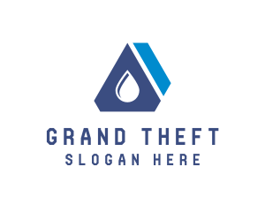 Modern Triangle Droplet Letter A Logo